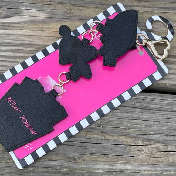 Betsey Johnson Key chains Heart, Eye French Fries Gold Tone Hardware Keys Holder - Picture 6 of 9